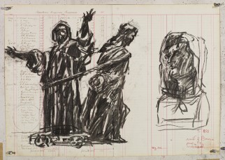 <div class="lightbox-artworktitle">Drawing for Triumphs and Laments (Arnold of Brescia)</div><div class="lightbox-artworkyear">2014</div><div class="lightbox-artworkdescription">Charcoal on found ledger pages</div><div class="lightbox-artworkdimension">47 x 66.5 cm</div><div class="lightbox-artworkdimension"></div><div class="lightbox-tagswithlinks"><a rel='nofollow' href='/page/1/?s=%23Charcoal'>#Charcoal</A> <a rel='nofollow' href='/page/1/?s=%23FoundPaper'>#FoundPaper</A> <a rel='nofollow' href='/page/1/?s=%23Triumphs&Laments'>#Triumphs&Laments</A></div>