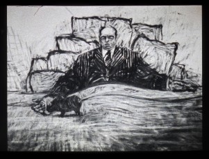 <div class="lightbox-artworktitle">Mine</div><div class="lightbox-artworkyear">1991</div><div class="lightbox-artworkdescription">16 mm animated film, transferred to video and DVD</div><div class="lightbox-artworkdimension">5 min 50 sec</div><div class="lightbox-artworkdimension">Edition of 10</div><div class="lightbox-tagswithlinks"><A rel='nofollow' href='/page/1/?s=%23Charcoal'>#Charcoal</A> <A rel='nofollow' href='/page/1/?s=%23Soho'>#Soho</A> <A rel='nofollow' href='/page/1/?s=%23Series'>#Series</A> <A rel='nofollow' href='/page/1/?s=%23Edition'>#Edition</A> <A rel='nofollow' href='/page/1/?s=%23SingleChannel'>#SingleChannel</A> <A rel='nofollow' href='/page/1/?s=%23Animation'>#Animation</A> <A rel='nofollow' href='/page/1/?s=%23DrawingsForProjection'>#DrawingsForProjection</A></div>