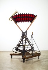 <div class="lightbox-artworktitle">Large Bellows</div><div class="lightbox-artworkyear">2012</div><div class="lightbox-artworkdescription">Steel, wood, bellows, brass, tripod, aluminium sheet, cardboard, textile, leather and other materials</div><div class="lightbox-artworkdimension">250 x 150 x 150 cm</div><div class="lightbox-artworkdimension"></div><div class="lightbox-tagswithlinks"><a rel='nofollow' href='/page/1/?s=%23Series'>#Series</A> <a rel='nofollow' href='/page/1/?s=%23Steel'>#Steel</A> <a rel='nofollow' href='/page/1/?s=%23FoundObjects'>#FoundObjects</A> <a rel='nofollow' href='/page/1/?s=%23Kinetic'>#Kinetic</A> <a rel='nofollow' href='/page/1/?s=%23TheRefusalofTime'>#TheRefusalofTime</A> <a rel='nofollow' href='/page/1/?s=%23Wood'>#Wood</A></div>