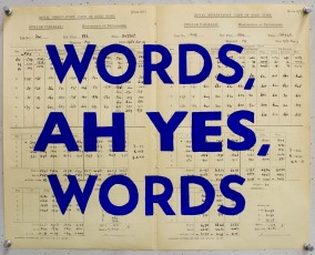 <div class="lightbox-artworktitle">Words, Ah Yes, Words</div><div class="lightbox-artworkyear">2020</div><div class="lightbox-artworkdescription">Pure Afghan Lapis Lazuli watercolour pigment on found pages, Hand-painted multiple.</div><div class="lightbox-artworkdimension">32.5 x 40 cm</div><div class="lightbox-artworkdimension">Edition of </div><div class="lightbox-tagswithlinks"><A rel='nofollow' href='/page/1/?s=%23FoundPaper'>#FoundPaper</A> <A rel='nofollow' href='/page/1/?s=%23Text'>#Text</A> <A rel='nofollow' href='/page/1/?s=%23StudioLife'>#StudioLife</A> <A rel='nofollow' href='/page/1/?s=%23LapisLazuliPigment'>#LapisLazuliPigment</A></div>