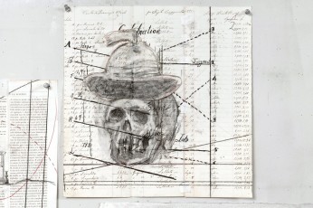 <div class="lightbox-artworktitle">Drawing for Black Box / Chambre Noire (Skull with Hat)</div><div class="lightbox-artworkyear">2005</div><div class="lightbox-artworkdescription">Charcoal and Collage on found paper</div><div class="lightbox-artworkdimension"></div><div class="lightbox-artworkdimension"></div><div class="lightbox-tagswithlinks"><A rel='nofollow' href='/page/1/?s=%23Charcoal'>#Charcoal</A> <A rel='nofollow' href='/page/1/?s=%23FoundPaper'>#FoundPaper</A> <A rel='nofollow' href='/page/1/?s=%23BlackBoxChambreNoire'>#BlackBoxChambreNoire</A></div>