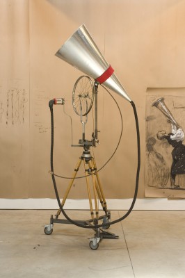 <div class="lightbox-artworktitle">Kinetic Sculpture from The Refusal of Time (with tube)</div><div class="lightbox-artworkyear">2012</div><div class="lightbox-artworkdescription">Bicycle wheel, aluminium sheets, tripod, mild steel, wood, castors,mechanical hardware and other materials</div><div class="lightbox-artworkdimension">290 x 120 x 150 cm</div><div class="lightbox-artworkdimension"></div><div class="lightbox-tagswithlinks"><a rel='nofollow' href='/page/1/?s=%23Series'>#Series</A> <a rel='nofollow' href='/page/1/?s=%23Steel'>#Steel</A> <a rel='nofollow' href='/page/1/?s=%23FoundObjects'>#FoundObjects</A> <a rel='nofollow' href='/page/1/?s=%23Kinetic'>#Kinetic</A> <a rel='nofollow' href='/page/1/?s=%23TheRefusalofTime'>#TheRefusalofTime</A> <a rel='nofollow' href='/page/1/?s=%23Wood'>#Wood</A> <a rel='nofollow' href='/page/1/?s=%23Aluminium'>#Aluminium</A></div>