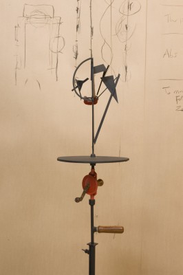 <div class="lightbox-artworktitle">Kinetic Sculpture from film Drawing Lesson 46 (Megaphone with Red Hand Drill)</div><div class="lightbox-artworkyear">2011</div><div class="lightbox-artworkdescription">Painted steel structure, hand drill, G-clamp, mechanical hardware and other materials</div><div class="lightbox-artworkdimension">172 x 58 x 58 cm</div><div class="lightbox-artworkdimension">Edition of 3</div><div class="lightbox-tagswithlinks"><a rel='nofollow' href='/page/1/?s=%23Series'>#Series</A> <a rel='nofollow' href='/page/1/?s=%23Steel'>#Steel</A> <a rel='nofollow' href='/page/1/?s=%23FoundObjects'>#FoundObjects</A> <a rel='nofollow' href='/page/1/?s=%23Kinetic'>#Kinetic</A> <a rel='nofollow' href='/page/1/?s=%23TheRefusalofTime'>#TheRefusalofTime</A></div>