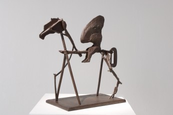 <div class="lightbox-artworktitle">Untitled VII (Nose on Stick Horse)</div><div class="lightbox-artworkyear">2007</div><div class="lightbox-artworkdescription">Bronze</div><div class="lightbox-artworkdimension">47 x 44 x 22 cm</div><div class="lightbox-artworkdimension">Edition of 14</div><div class="lightbox-tagswithlinks"><a rel='nofollow' href='/page/1/?s=%23Series'>#Series</A> <a rel='nofollow' href='/page/1/?s=%23Bronze'>#Bronze</A> <a rel='nofollow' href='/page/1/?s=%23Edition'>#Edition</A> <a rel='nofollow' href='/page/1/?s=%23TheNose'>#TheNose</A></div>