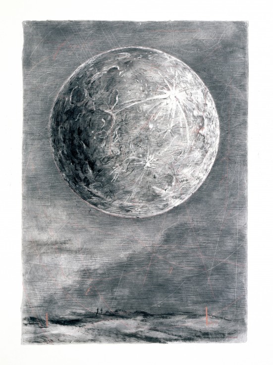 Drawing for 7 Fragments for Georges Méliès (Moon)