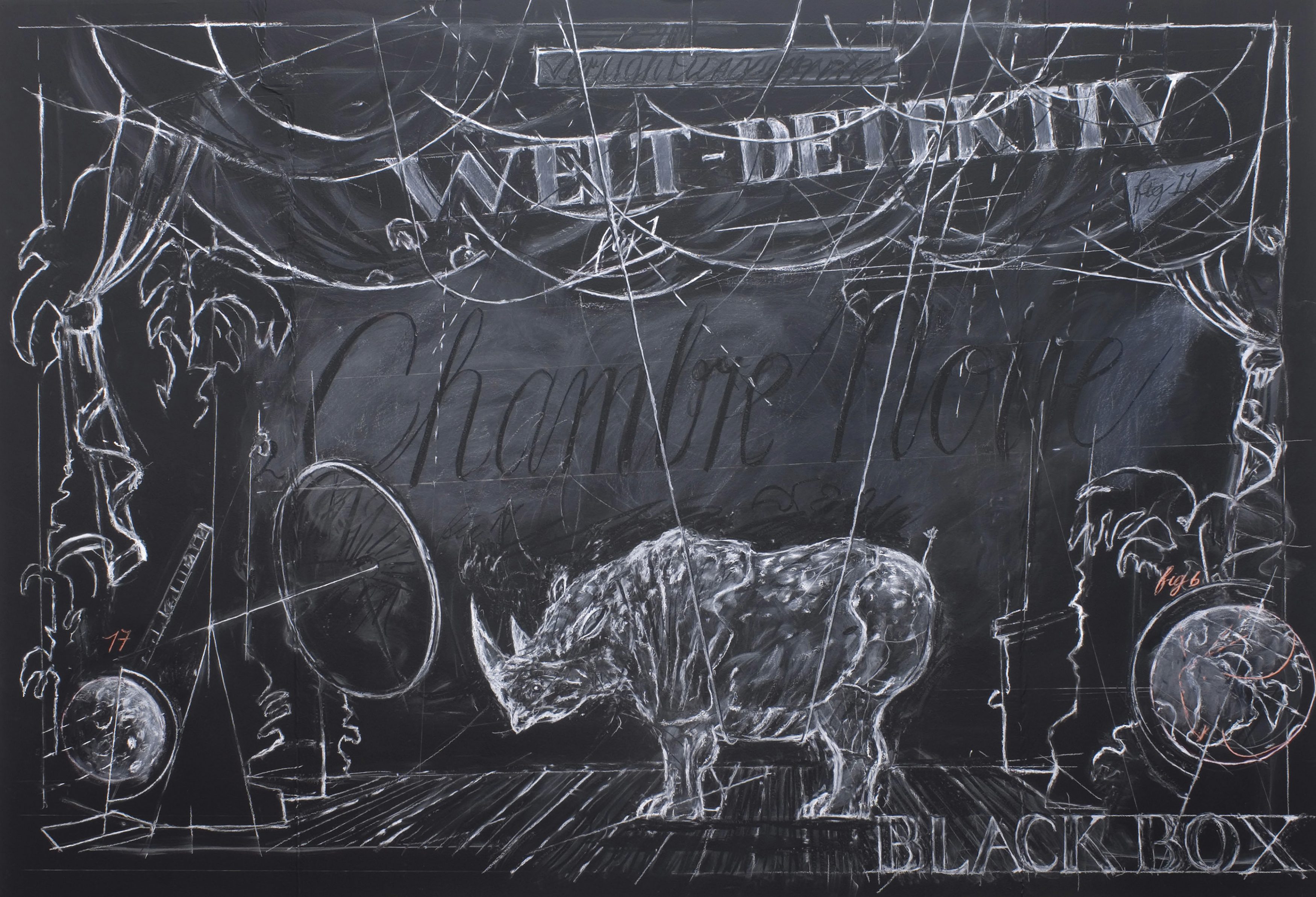 Drawing for Black Box / Chambre Noire (Rhino)